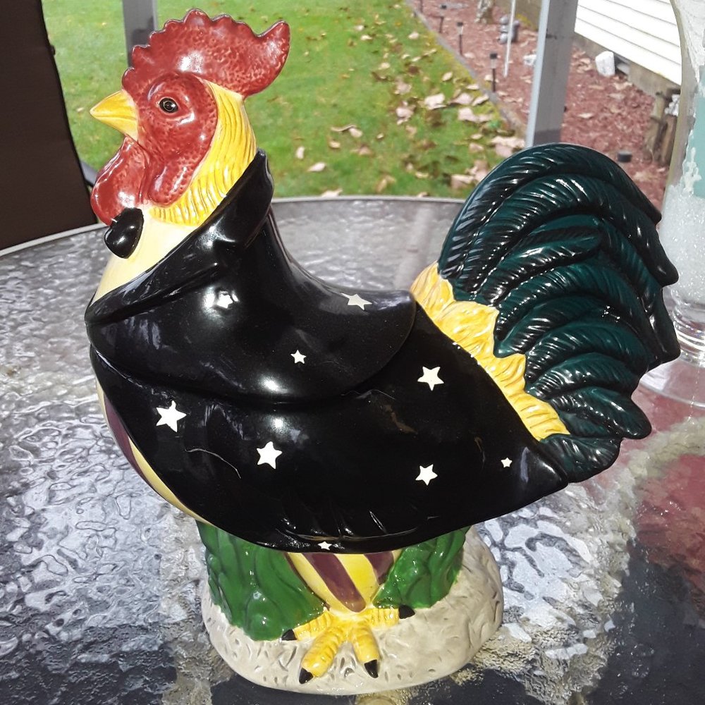 Young Heartfelt Kitchen Creations Rooster cookie jar circa 2002